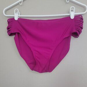Playa Magenta Bikini Swimsuit Bottoms Size L